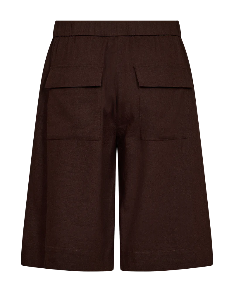 FQLAVA - LEINENSHORTS - BRAUN