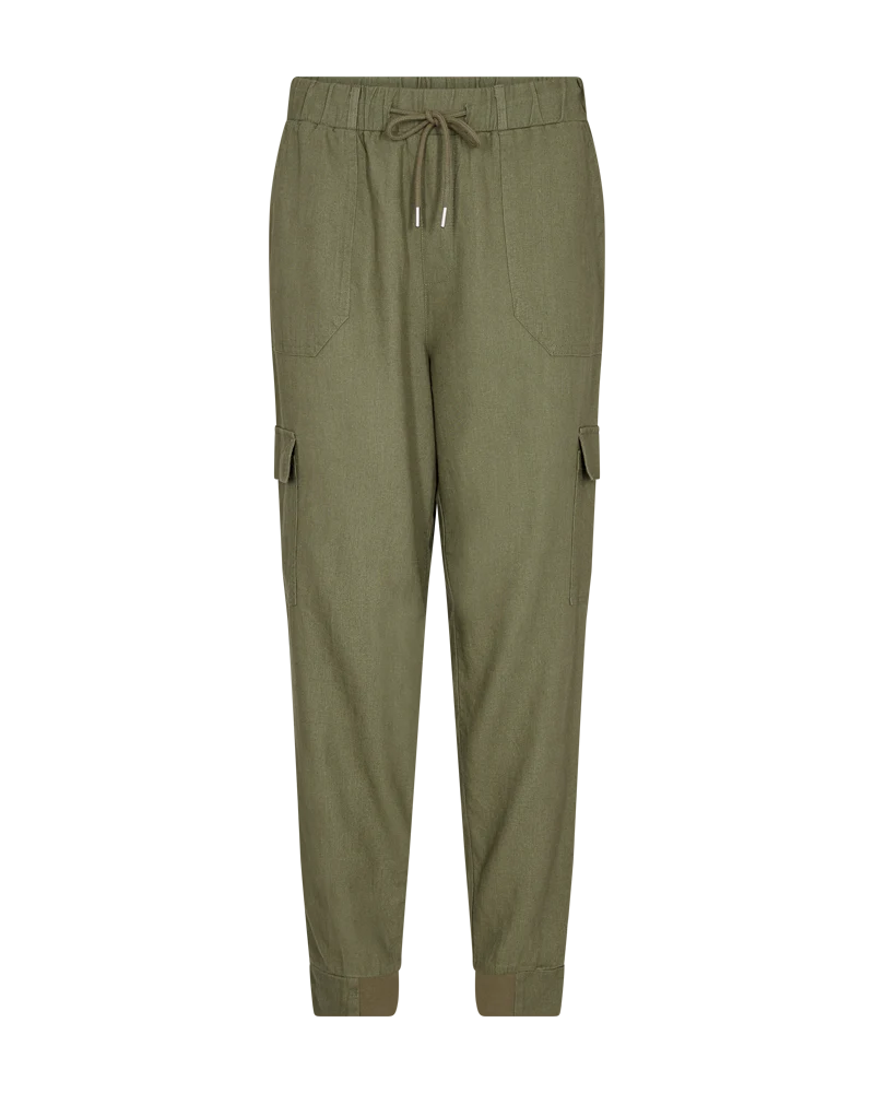 FQLAVA - HOSE MIT LEINEN - GRUN