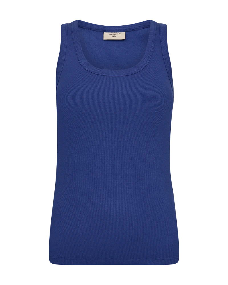 FQHI - TOP AUS RIPPSTRICK - BLAU