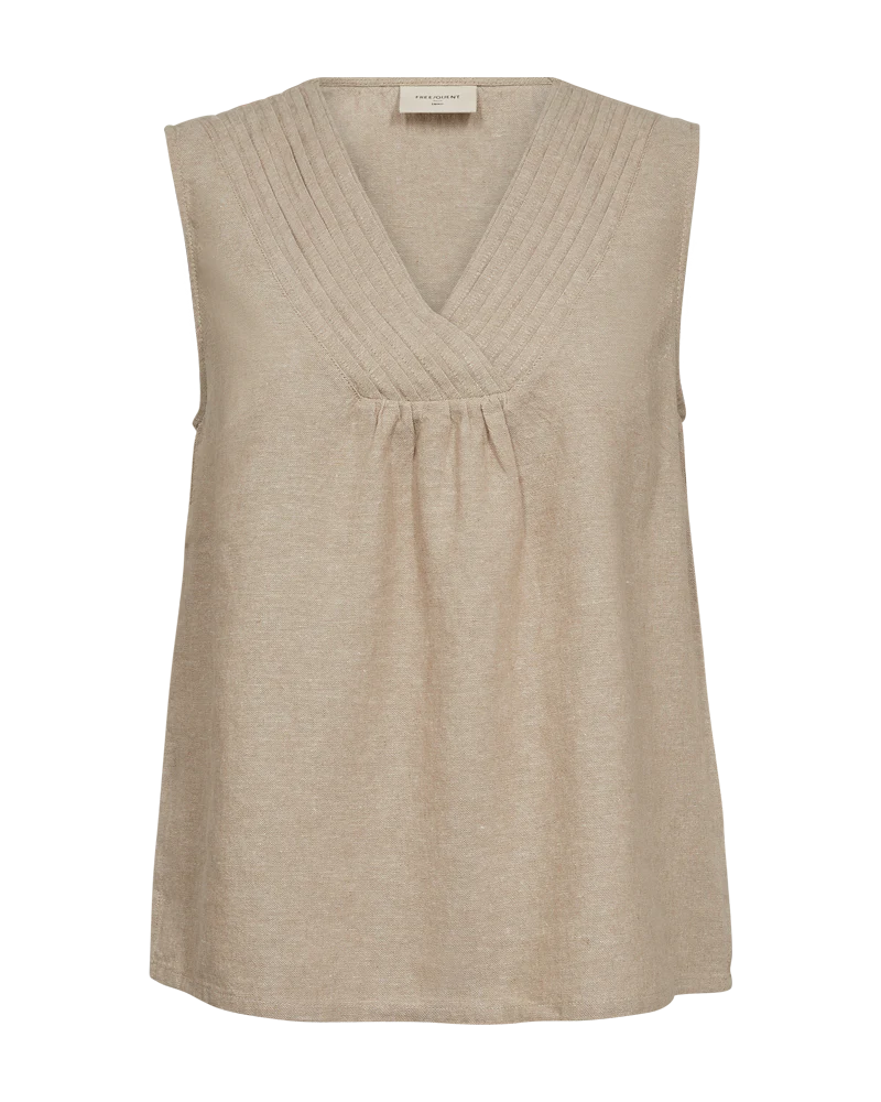 FQLAVA - LEINENTOP - BEIGE