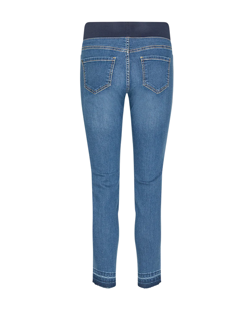 FQSHANTAL - KNÖCHELHOSE MIT ELASTISCHEM BUND - BLAU
