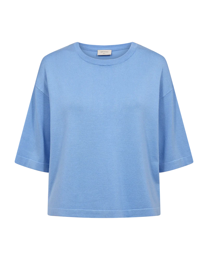 FQCONNY – FEINSTRICK-PULLOVER - BLAU