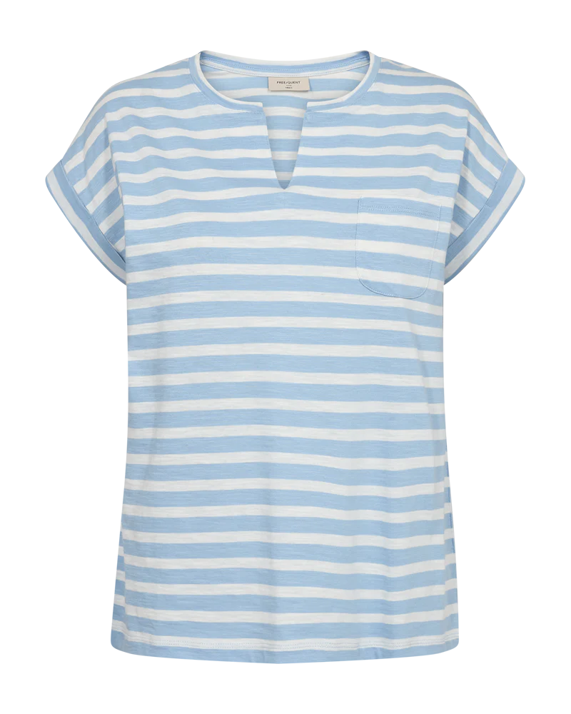 FQVIVA - T-SHIRT - BLAU UND WEISS