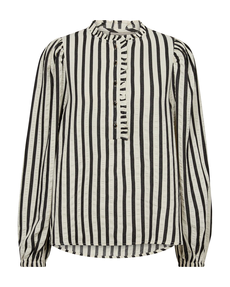 FQNOTO – GESTREIFTE BLUSE - SCHWARZ UND WEISS