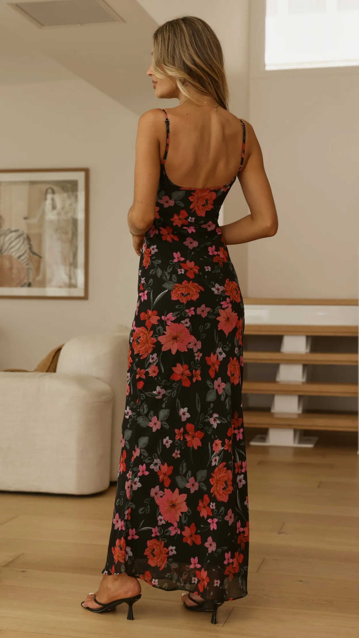Trista Maxi Dress - Dark Floral