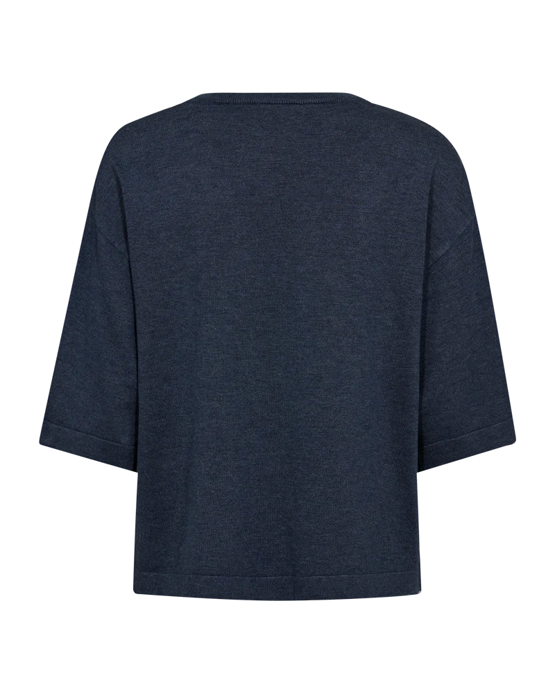 FQCONNY – FEINSTRICK-PULLOVER - BLAU