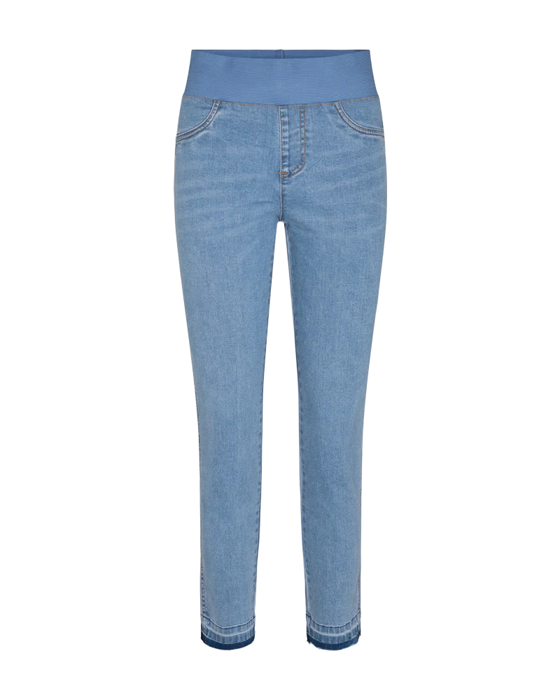 FQSHANTAL - KNÖCHELHOSE MIT ELASTISCHEM BUND - BLAU