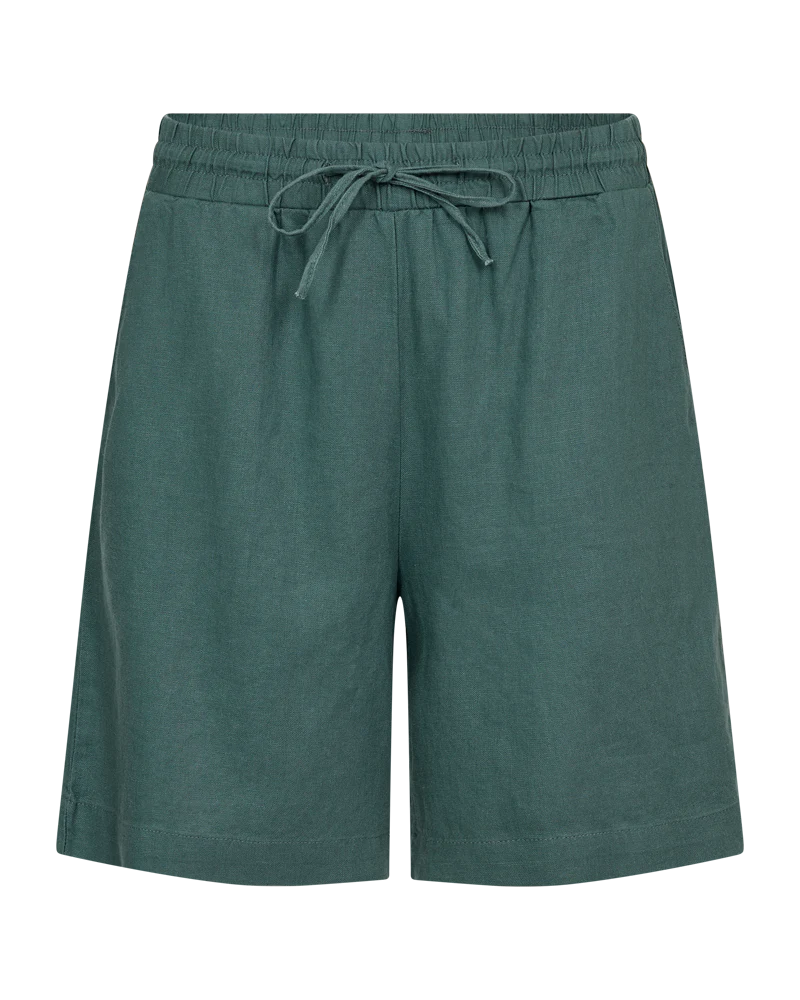 FQLAVA - LEINENSHORTS - GRÜN