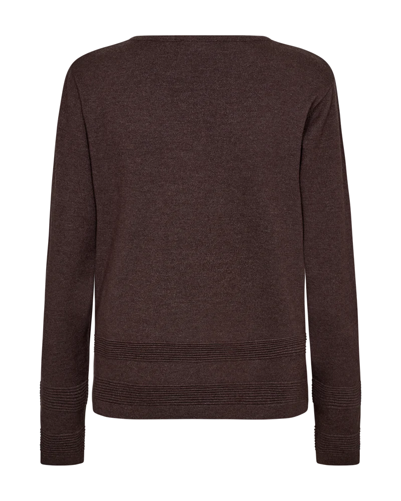 FQFLOW – FEINSTRICK-PULLOVER - BRAUN