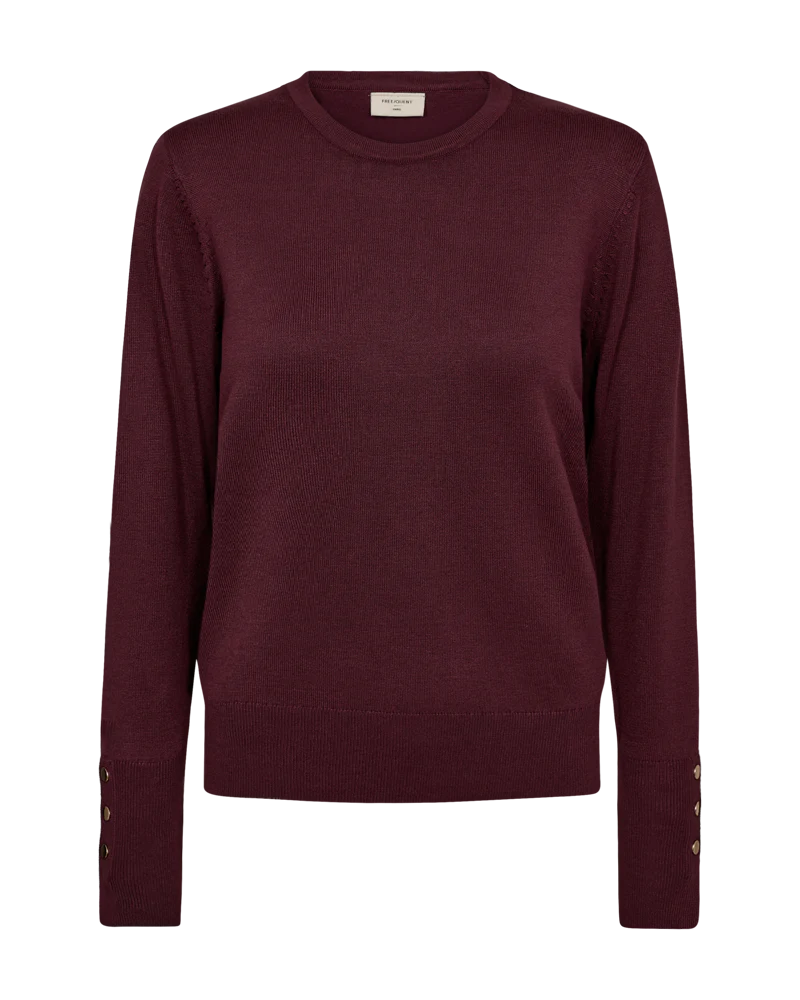 FQKATIE – FEINSTRICK-PULLOVER - BORDEAUX
