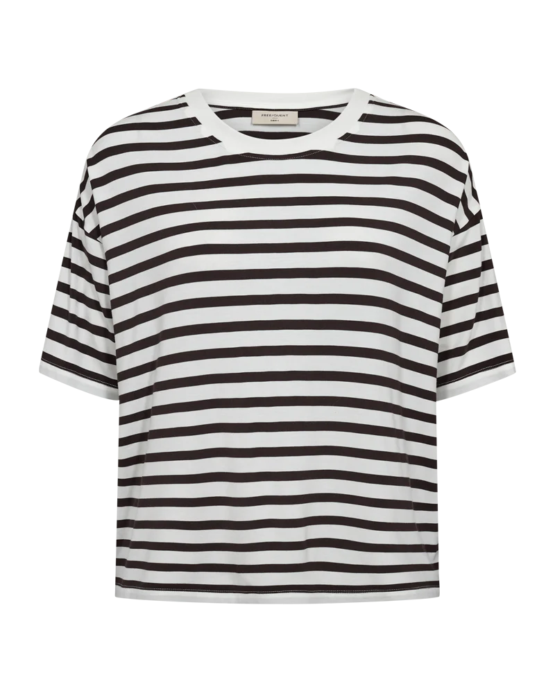 FQPREA - T-SHIRT - WEISS UND BRAUN
