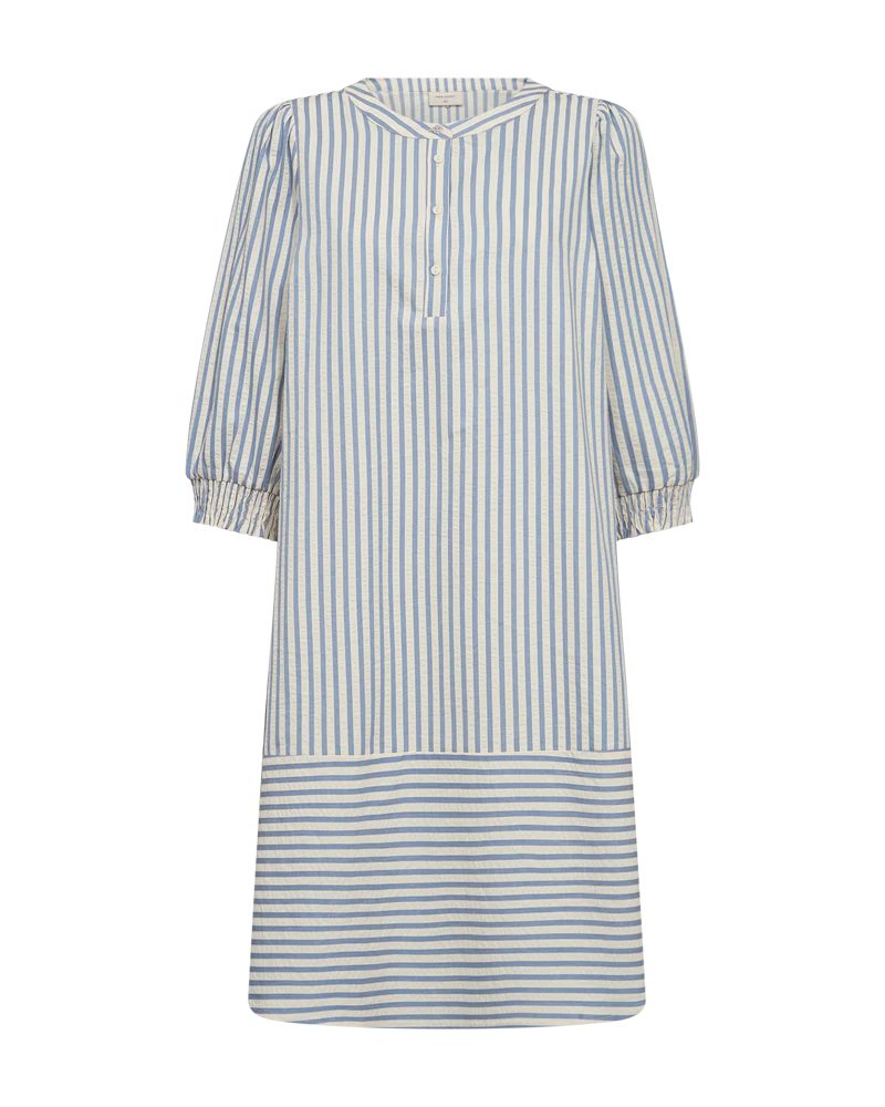 FQABY - GESTREIFTE KLEID - WEISS UND  BLAU