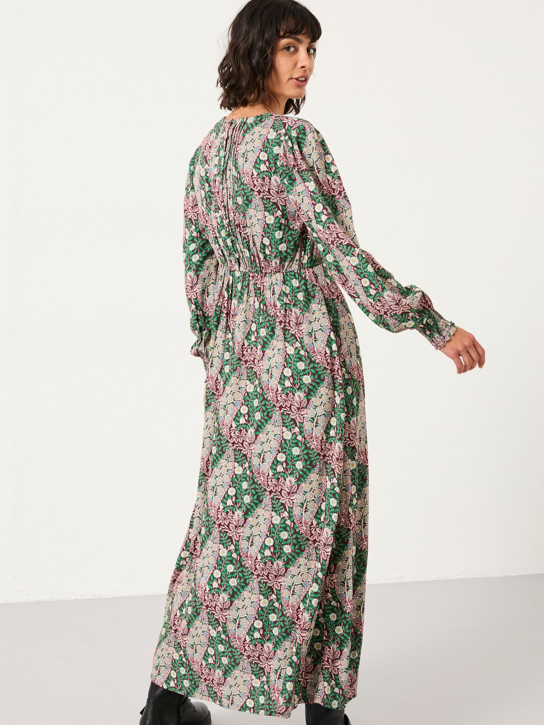 Multi Petite Japanese Rose Midi Dress