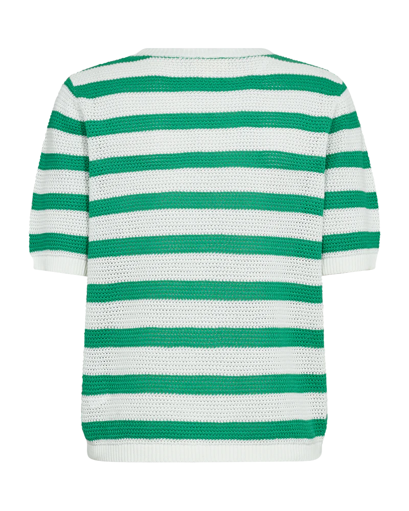 FQDODO – GESTREIFTER PULLOVER - WEISS UND GRÜN