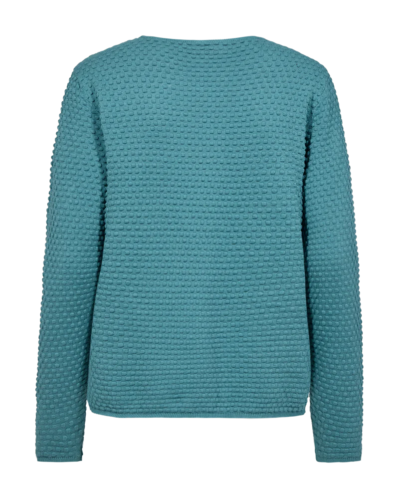 FQDODO - PULLOVER MIT GEPUNKTETER TEXTUR - BLAU