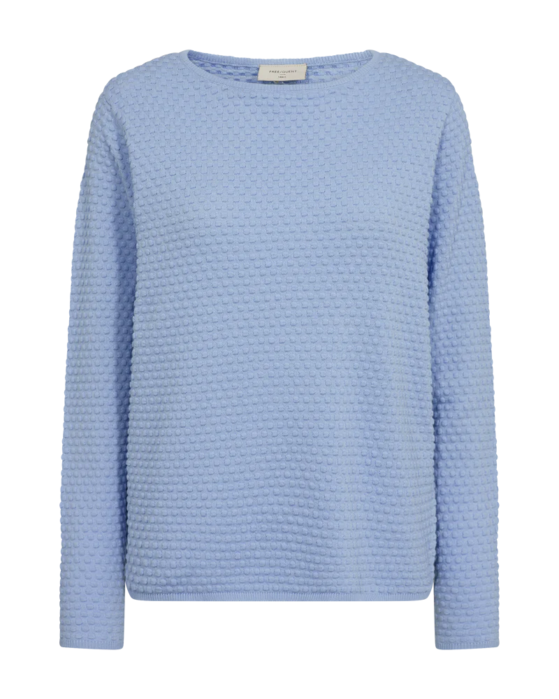 FQDODO - PULLOVER MIT GEPUNKTETER TEXTUR - BLAU