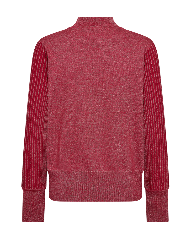 FQBISOLO – PULLOVER MIT GLITZEREFFEKT - ROT