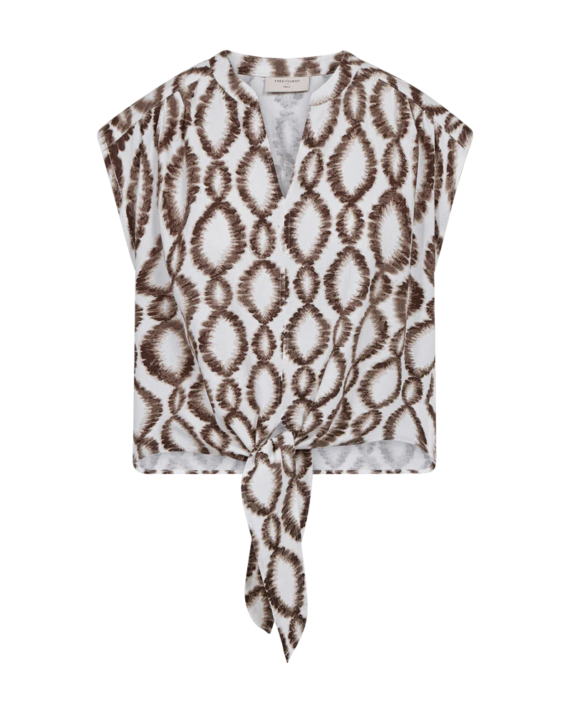 FQLAVISCO - BLUSE - WEISS UND BRAUN