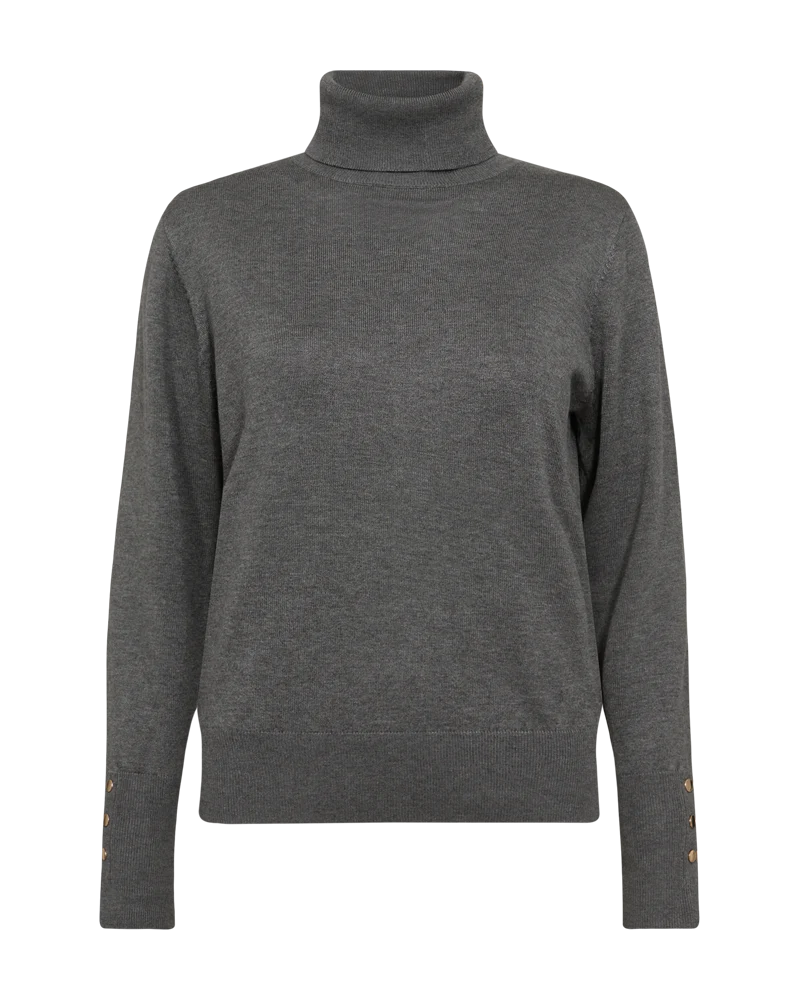 FQKATIE - ROLLKRAGEN PULLOVER - GRAU