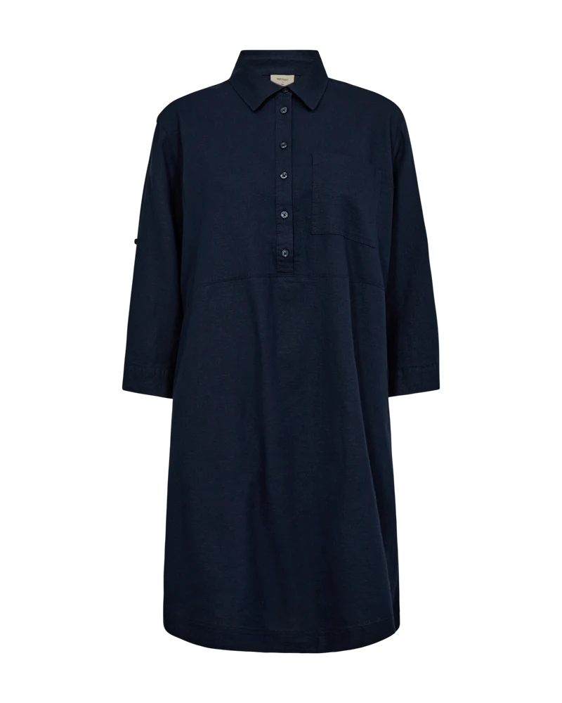 FQLALUNA - LEINENKLEID - BLAU