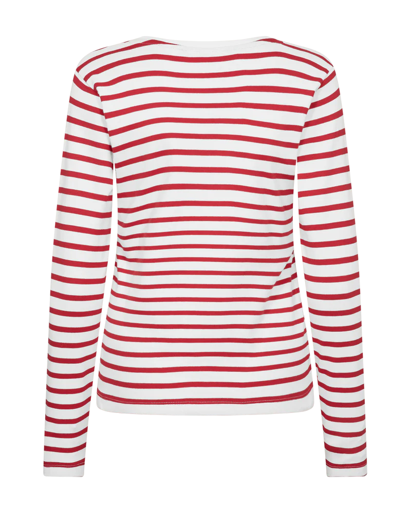 FQFAMILA - LANGARM-T-SHIRT - WEISS UND ROT