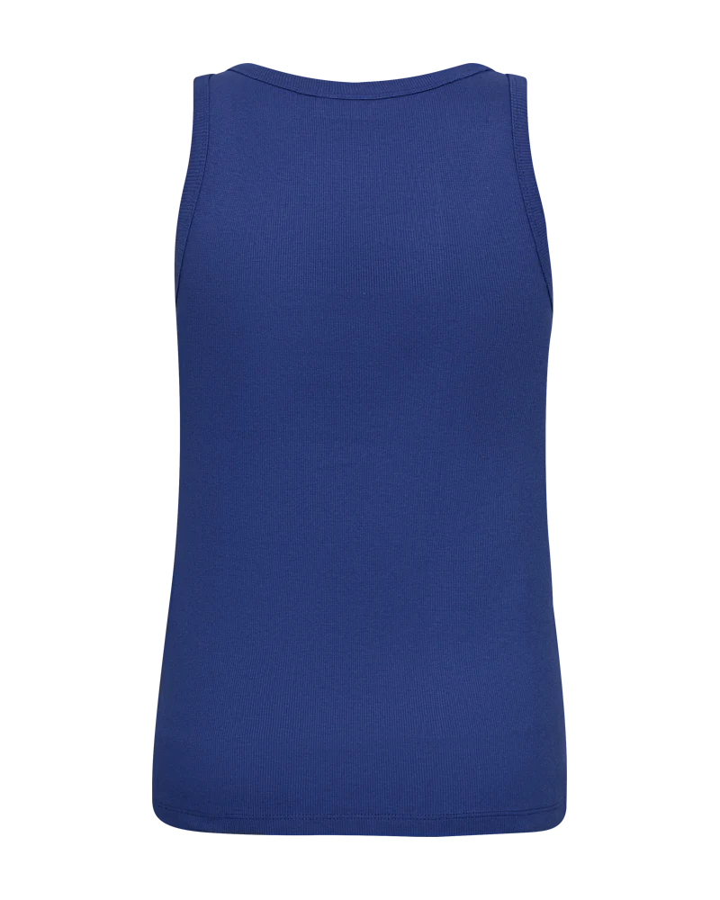 FQHI - TOP AUS RIPPSTRICK - BLAU
