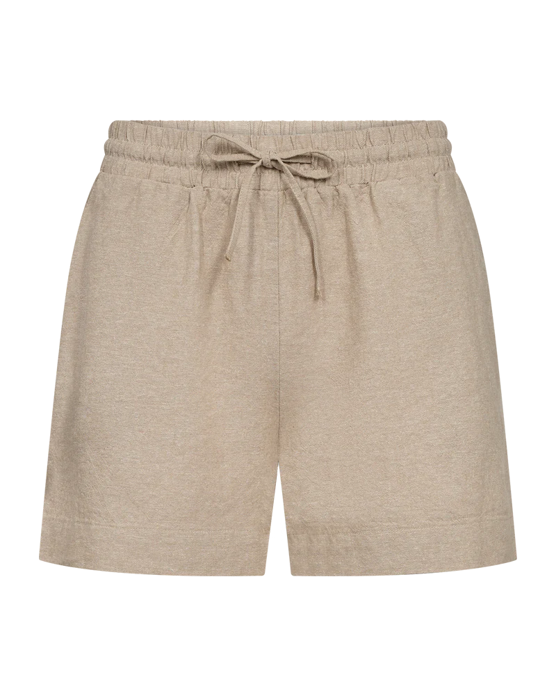 FQLAVA - LEINENSHORTS - BEIGE