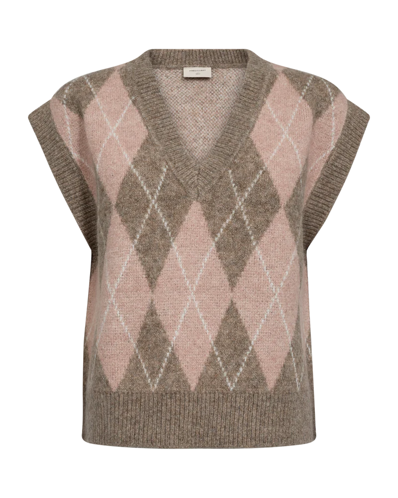 FQARGYLE - WESTE - ROSE UND BRAUN