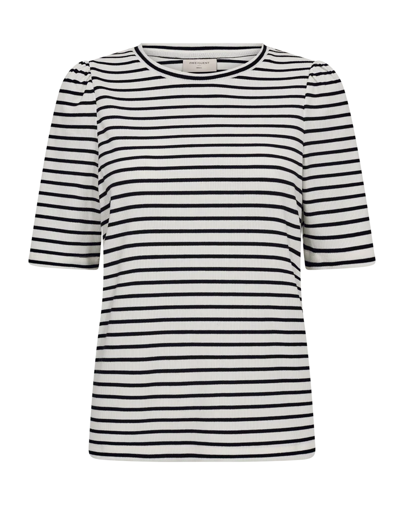 FQELOISEI – GESTREIFTES T-SHIRT - WEISS UND SCHWARZ