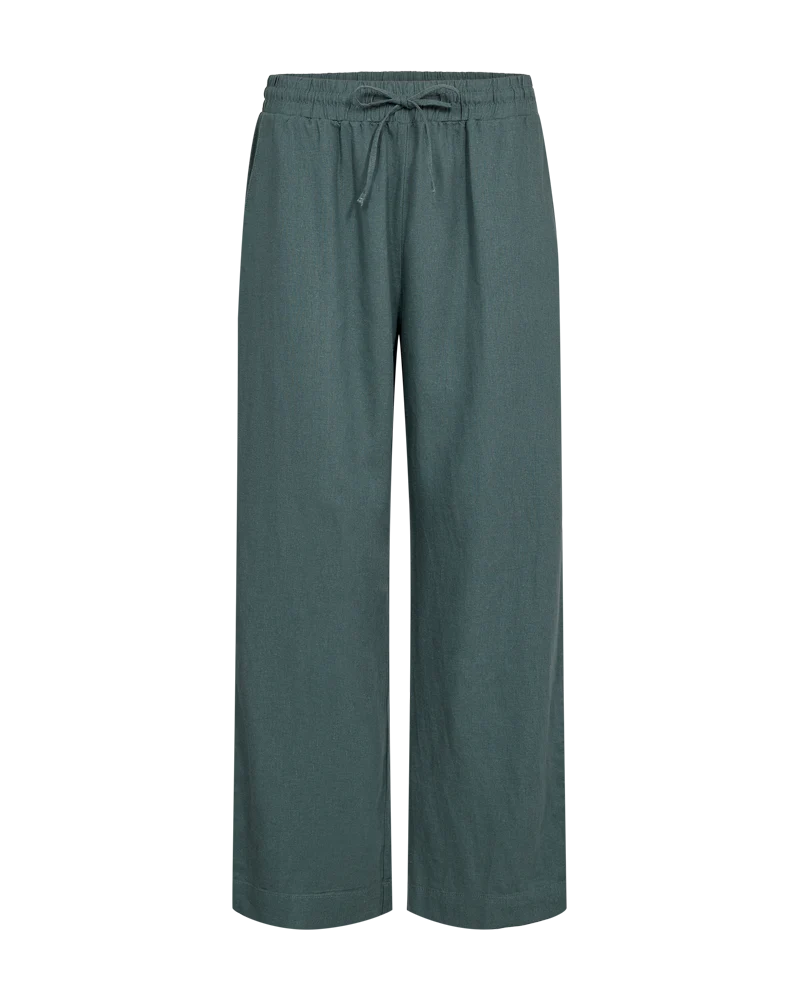 FQLAVA - KNÖCHELHOSE MIT LEINEN - GRÜN