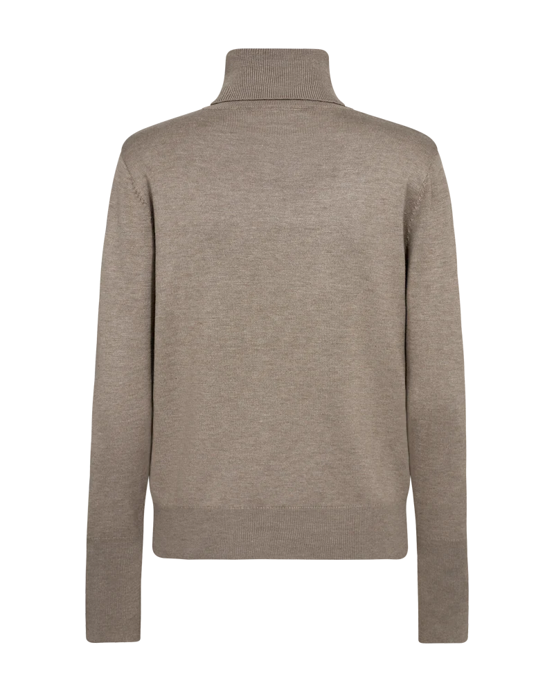 FQKATIE - ROLLKRAGEN PULLOVER - BRAUN