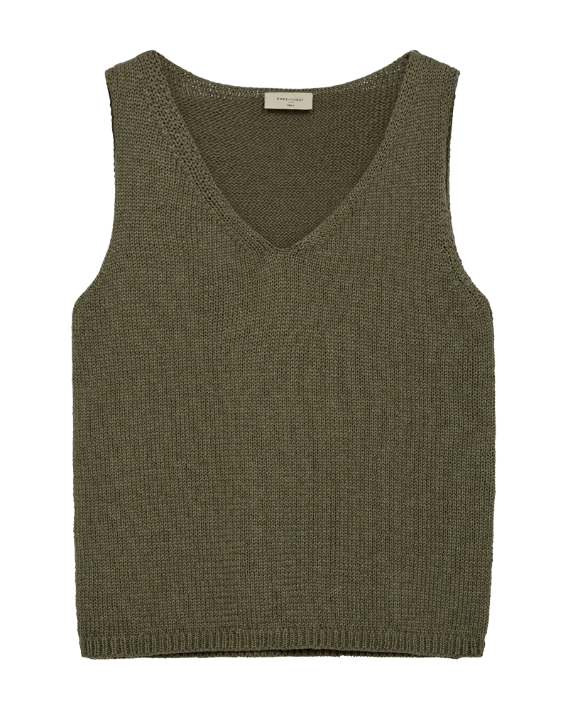 FQGRSCALIVA - STRICKTOP - GRÜN
