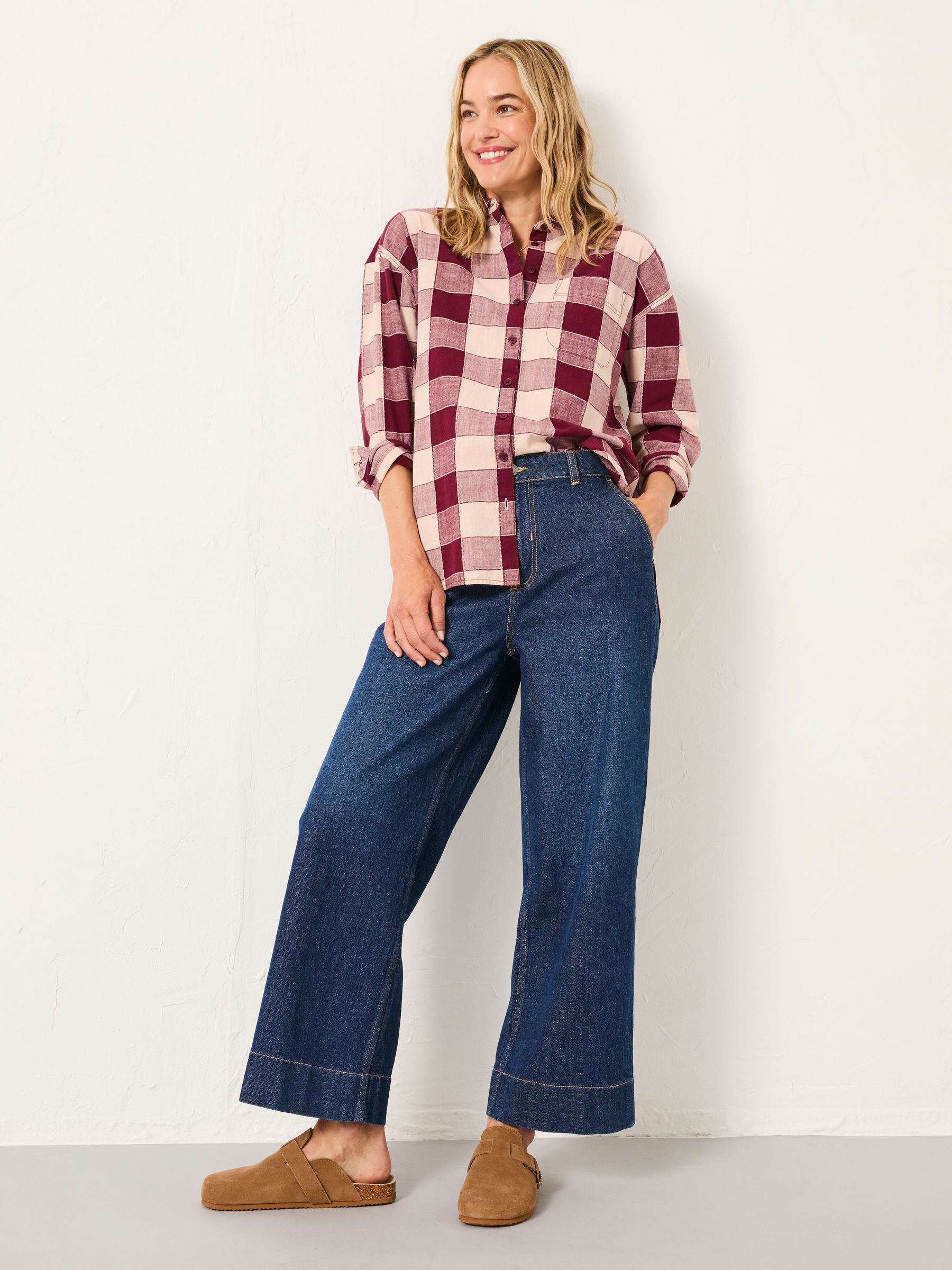 Carolin Plum Purple Check Shirt
