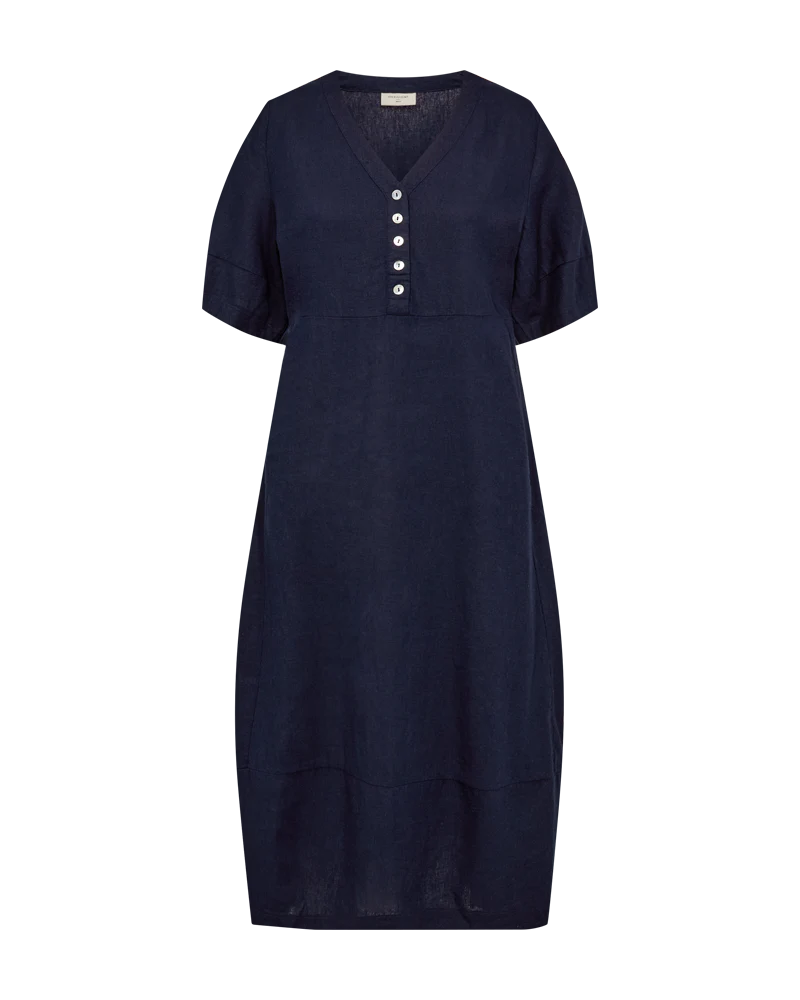 FQLAVA - LEINENKLEID - BLAU