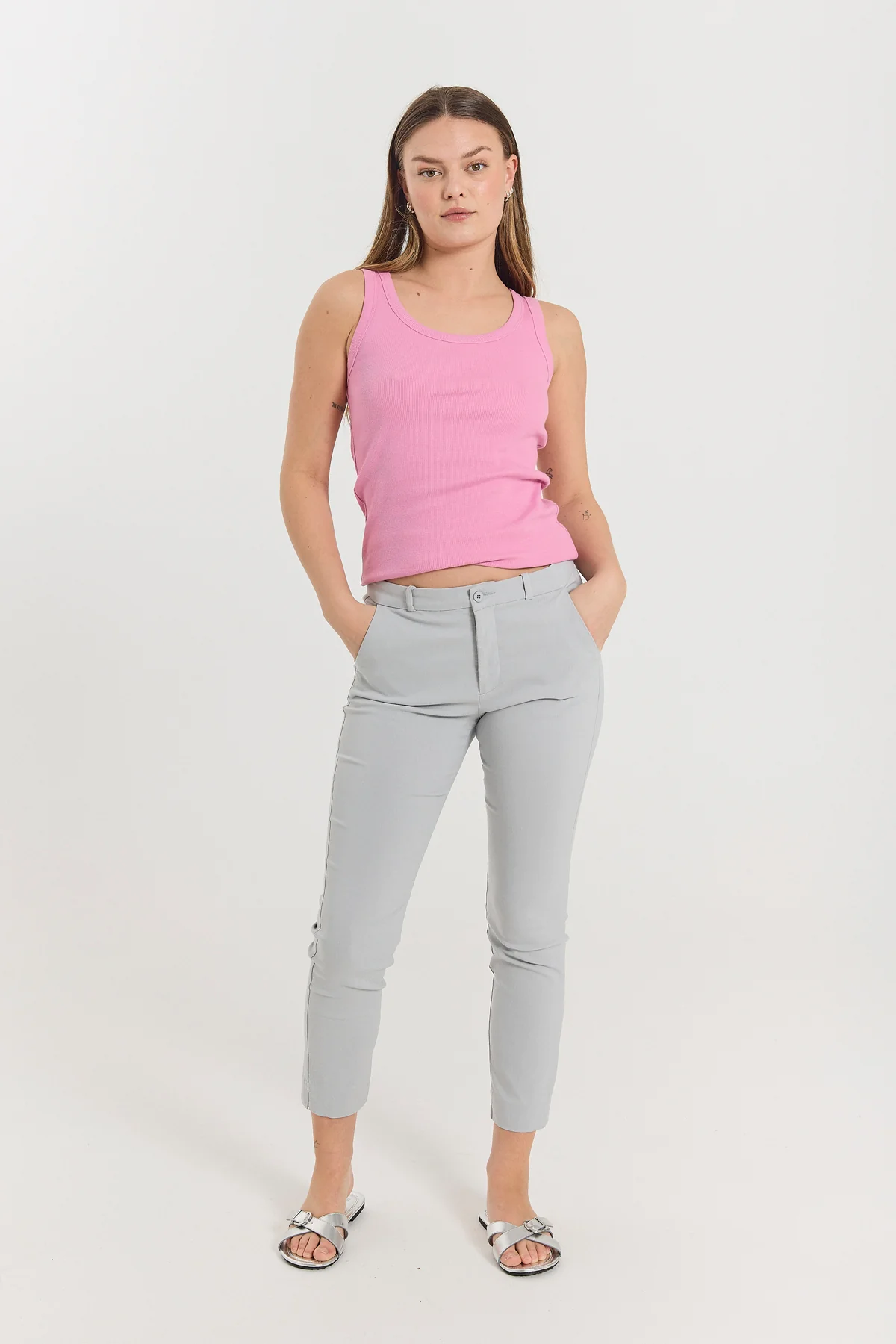 FQHI – RIPPENGESTRICKTES TOP - ROSE