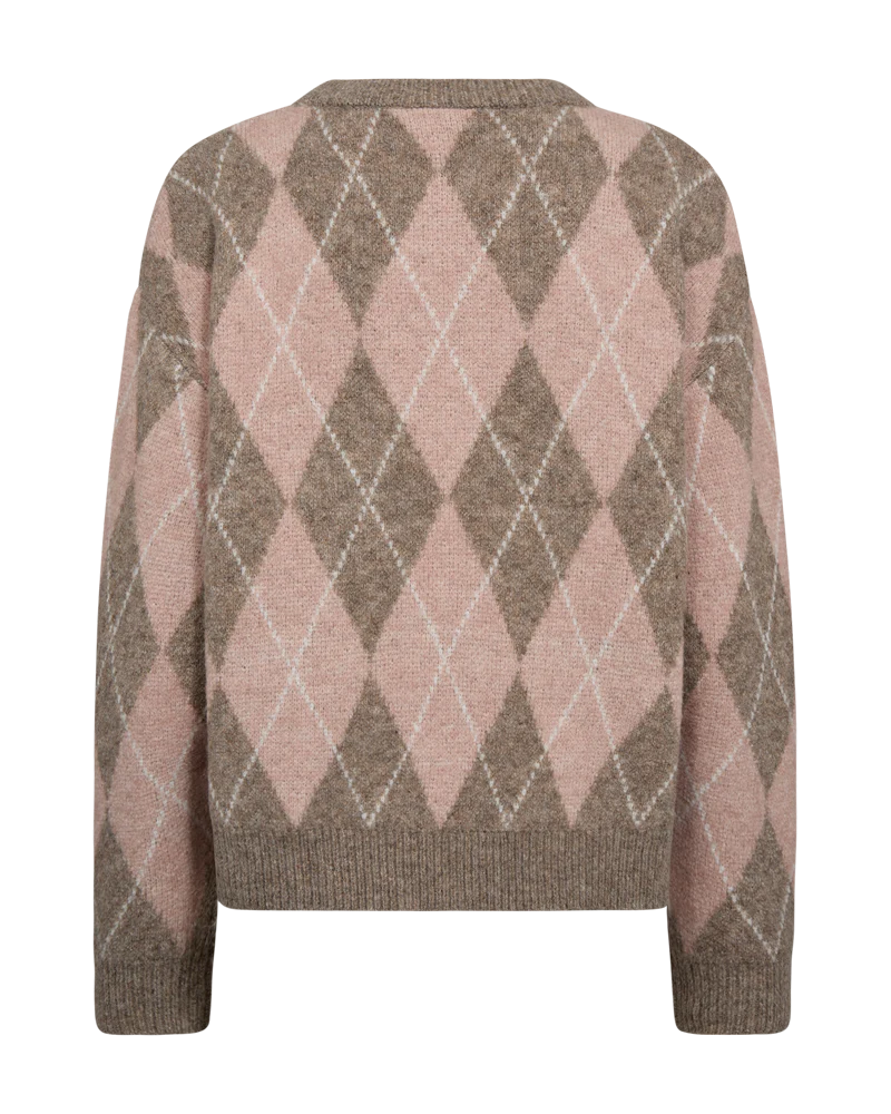 FQARGYLE - PULLOVER - ROSE UND BRAUN