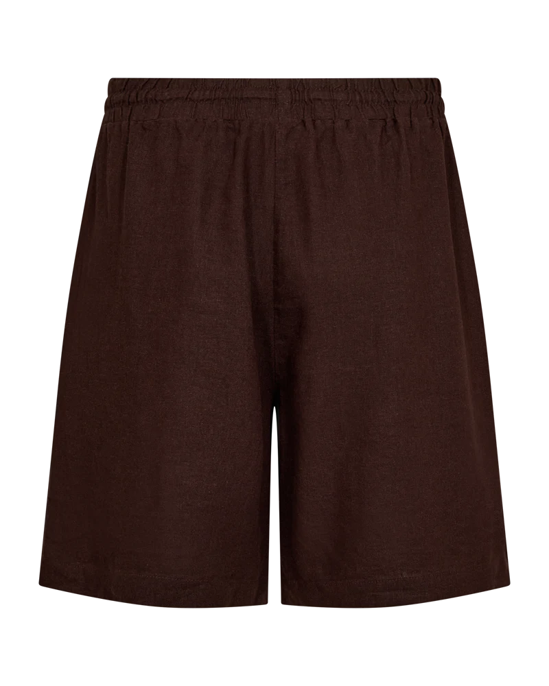 FQLAVA - LEINENSHORTS - BRAUN