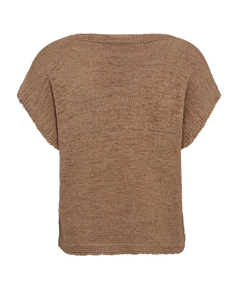 FQTAPPER - GESTRICKTER PULLOVER - BRAUN