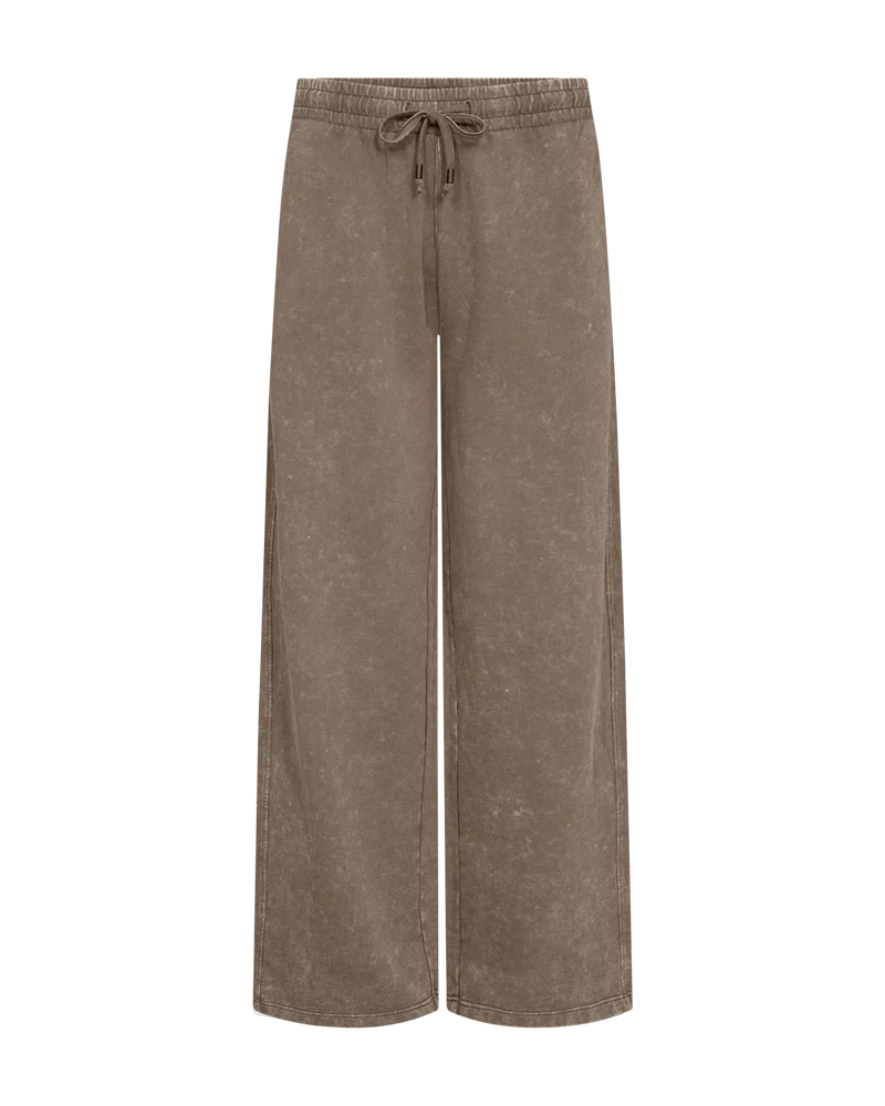 FQFQBLEST – HOSE MIT BINDEBÄNDERN - BRAUN