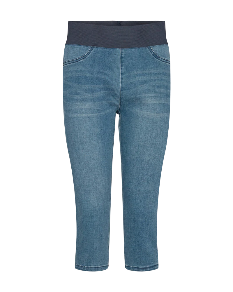 FQSHANTAL - CAPRI DENIM HOSE - BLAU
