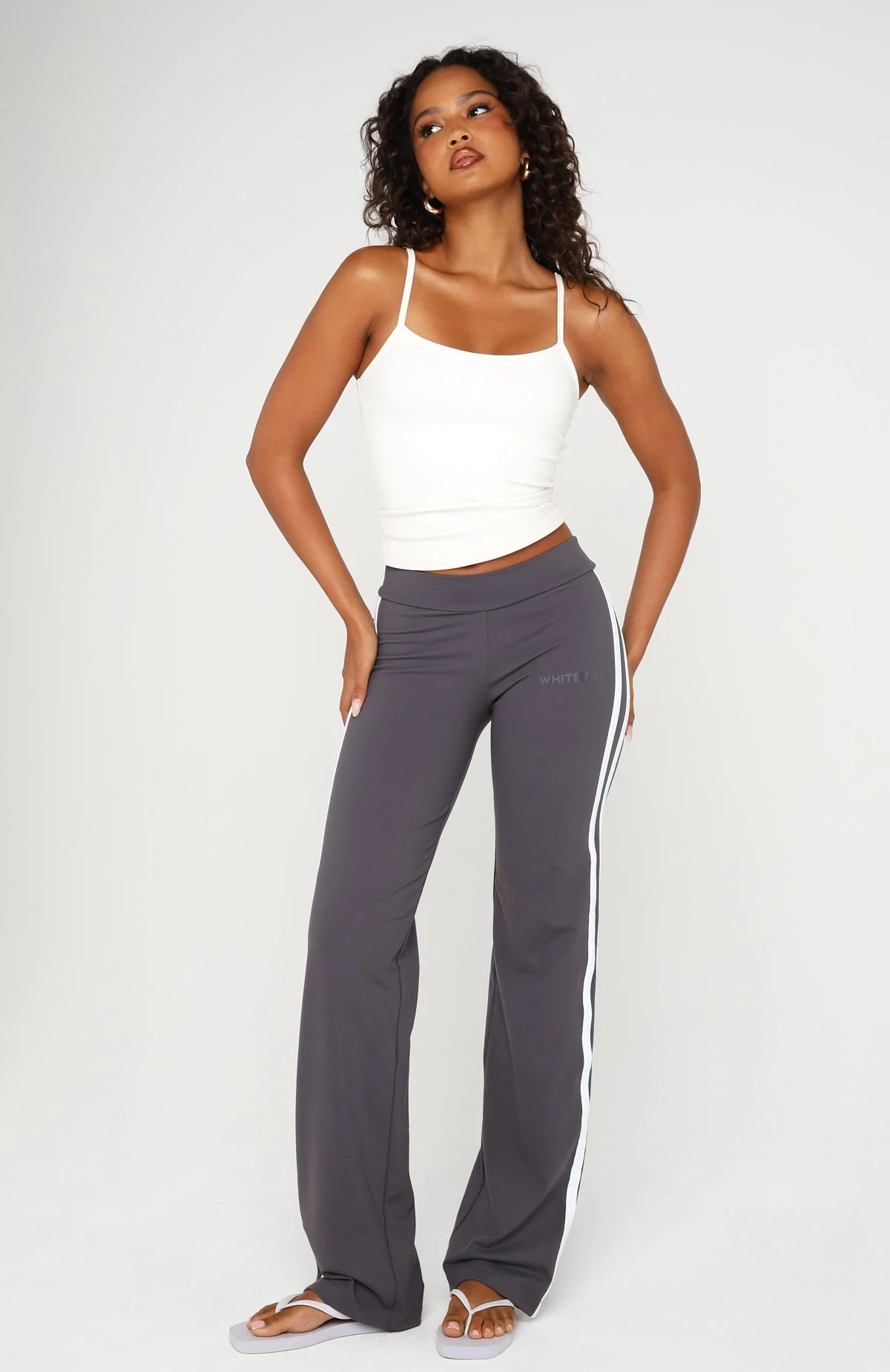 Almost Ready Straight Leg Pants Charcoal