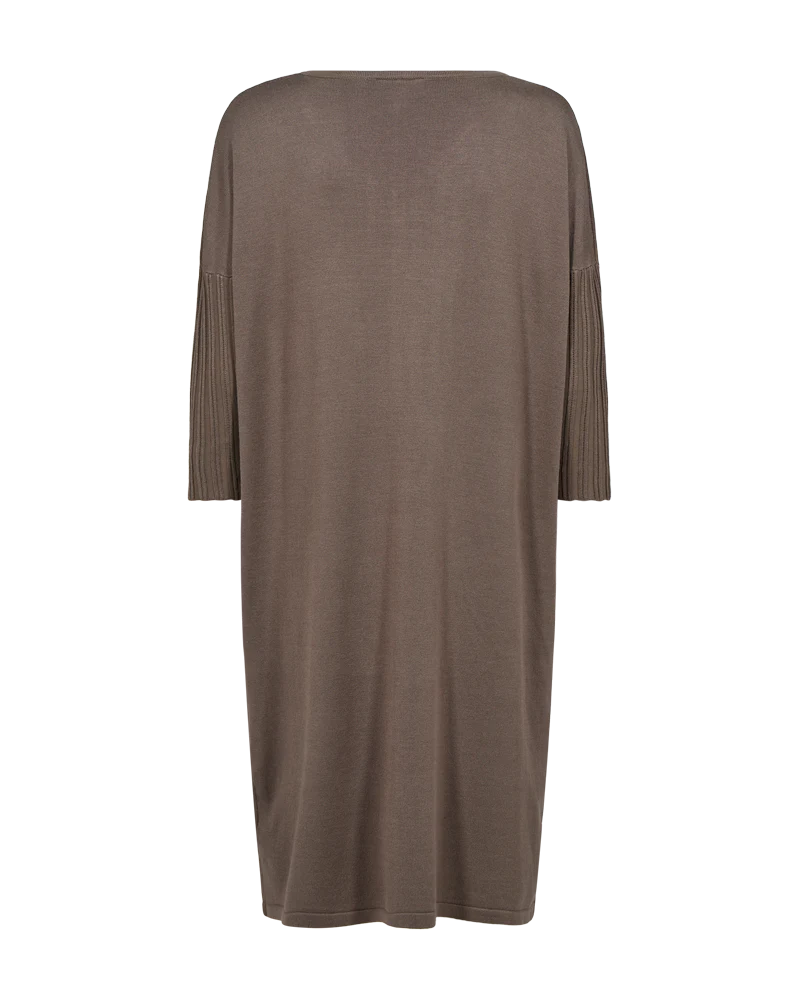 FQJONE – FEINSTRICK-KLEID - BRAUN