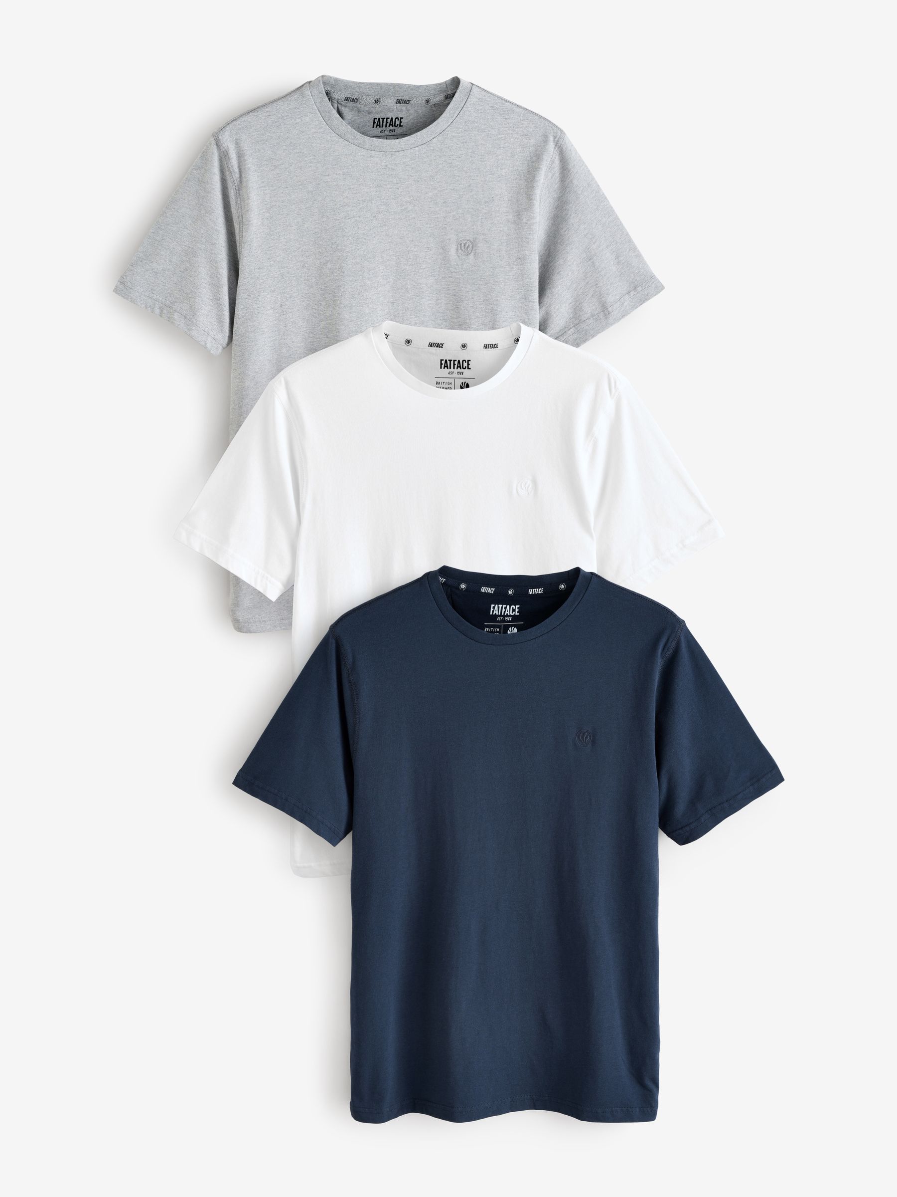 Navy 100% Cotton Short Sleeve T-Shirts 3 Pack