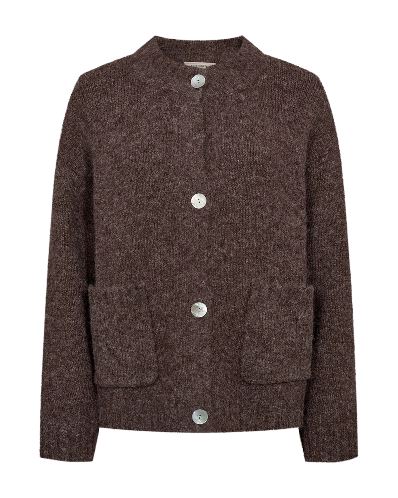 FQGRSLULU - CARDIGAN - BRAUN