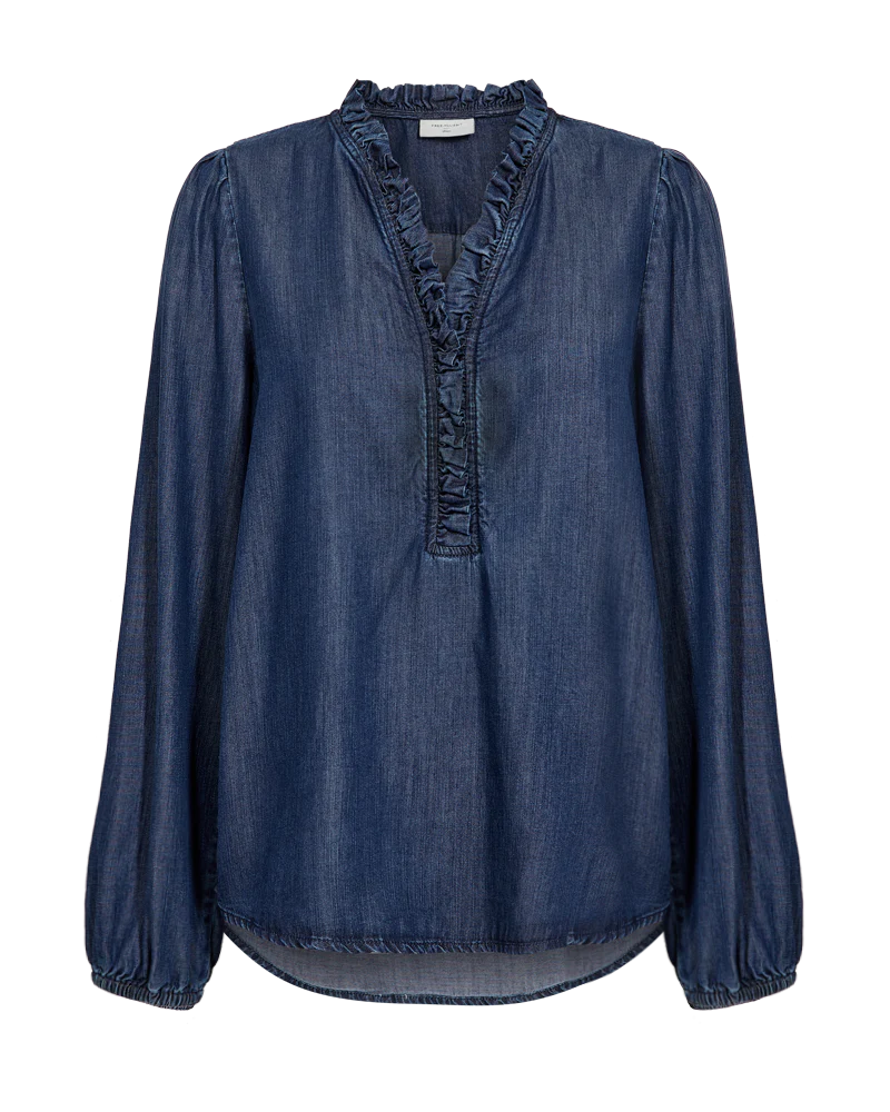 FQWILKE - DENIM BLUSE - BLAU