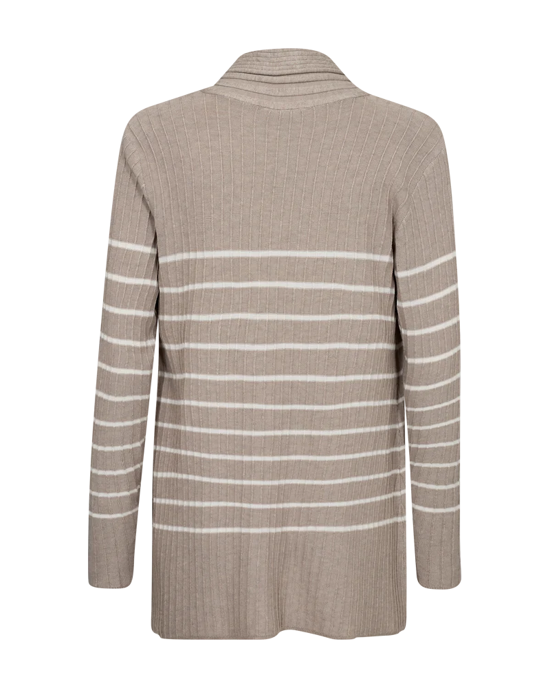 FQCLAUDISSE - CARDIGAN - BEIGE UND WEISS