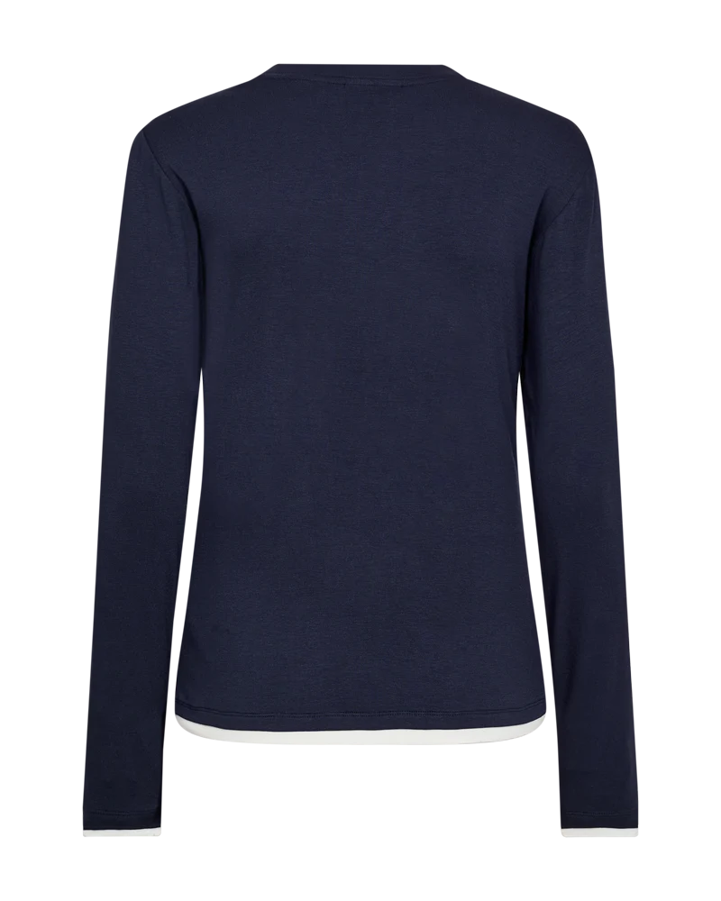 FQALVIN - LANGÄRMLIGES T-SHIRT - BLAU UND WEISS