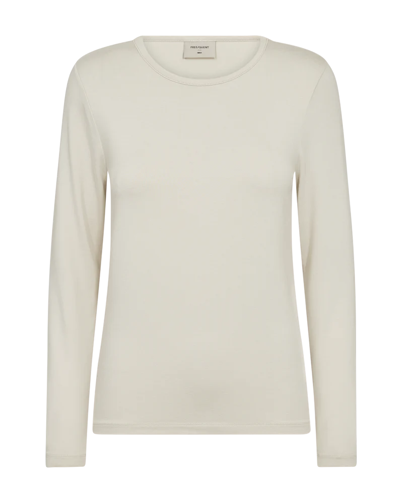 FQLIANA – LANGÄRMLIGES T-SHIRT - BEIGE
