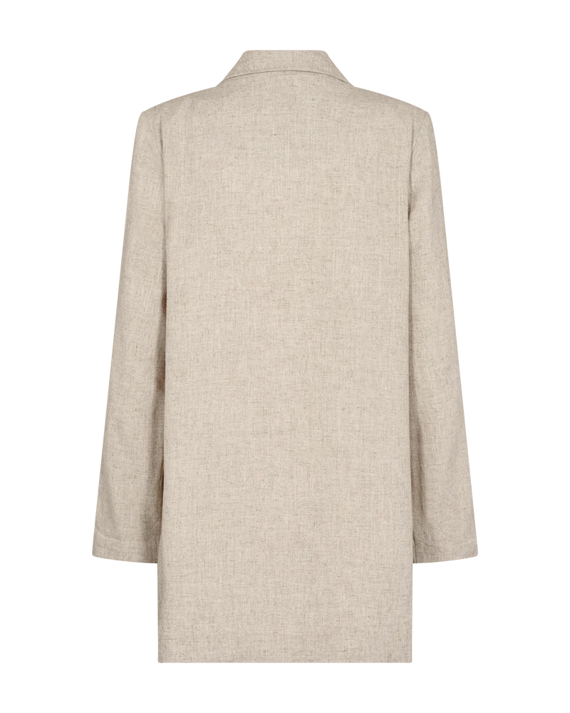 FQLUIGI - BLAZER MIT LEINEN - BEIGE