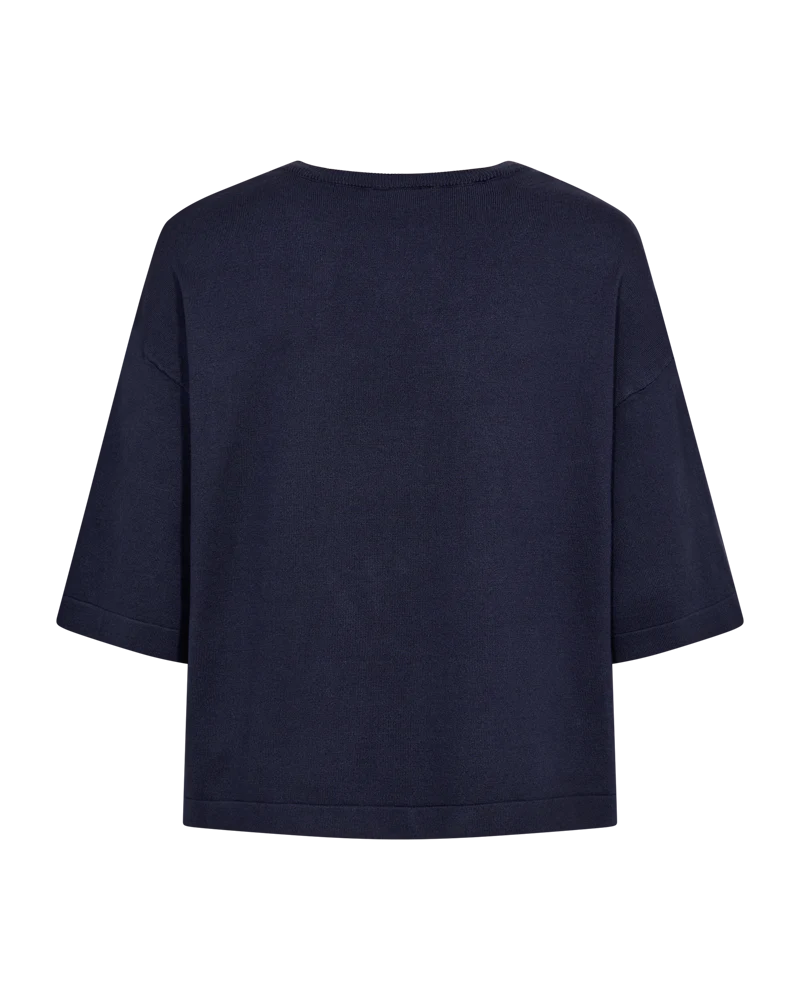 FQCONNY - FEINSTRICK PULLOVER - BLAU